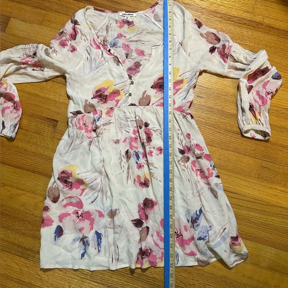 Billabong Floral Long Sleeve Dress size XS (b4 - Picture 9 of 11